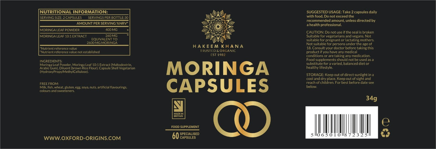 Moringa Capsules - Herbal Nutrition for Strength & Stamina