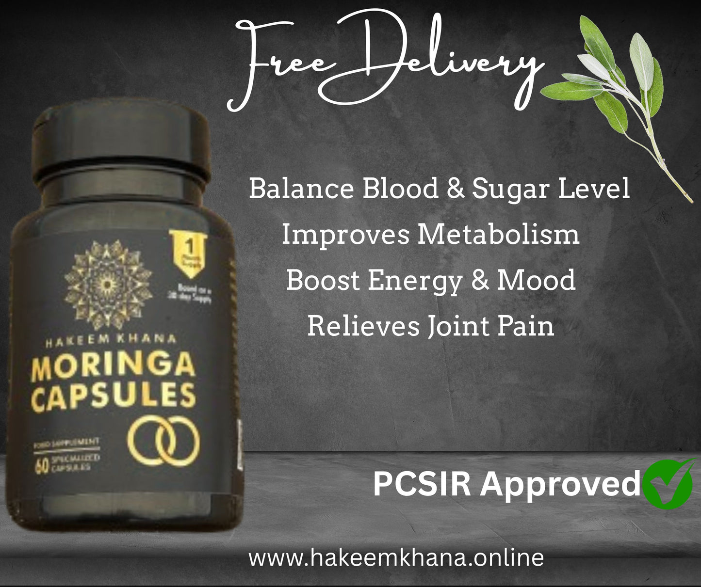 Moringa Capsules - Herbal Nutrition for Strength & Stamina